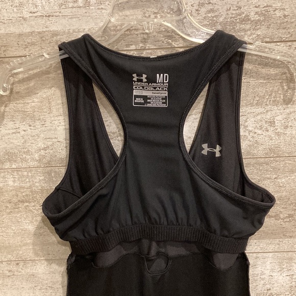Under Armour Fitted Athletic Dress Black Silver Medium - Picture 7 of 9